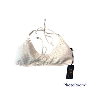 Polo Ralph Lauren Crochet Bikini Top White Size Small